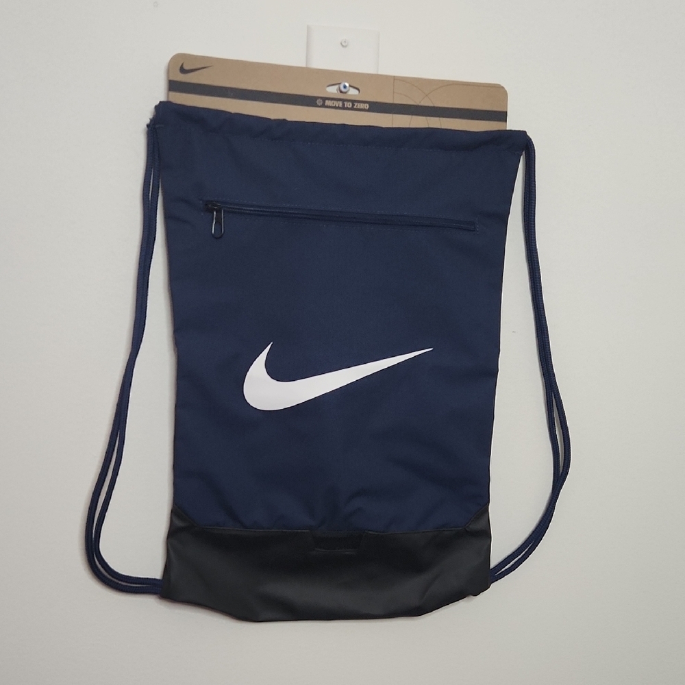 Nike Navy and Black Drawstring Backpack